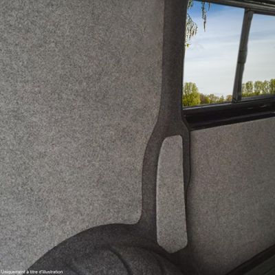 Doublure Intérieure Tapis Murale pour Véhicule / Anthracite Gris Foncé & 5 Canettes d'Adhésif