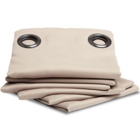 Doublure Thermique Occultant Hiver & Eté Beige - Coquille 140 x 180 (LxH)