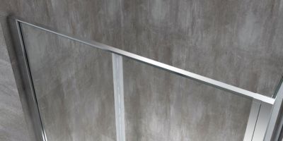 Douche de 6 mm avec un paroi fixe laterale et porte type saloon - 65-67,5 fixe x 67-70 saloon