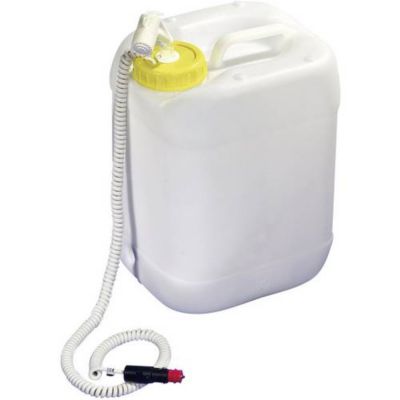 Douche de camping mobile 12 V avec jerrican 20 L, pompe submersible et douchette