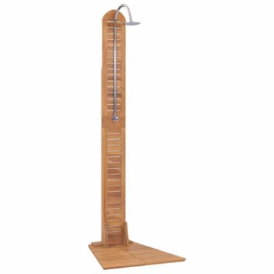 Douche de jardin en bois (70x75x204 cm - Naturel)