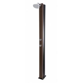 Douche de piscine solaire CROSS, douche extérieure 40L-Marron-Marron-17.5