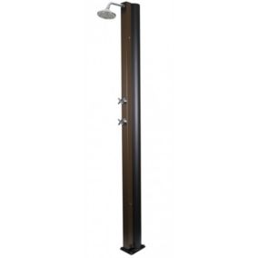 Douche de piscine solaire, douche extérieure 30L-Marron rustique-Marron rustique-15