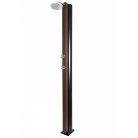 Douche de piscine solaire, douche extérieure 40L-Marron rustique-Marron rustique-17.5