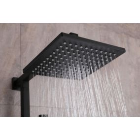 Douche de tête ABS 3030TB noir, 22,5 x 22,5 x 1 cm