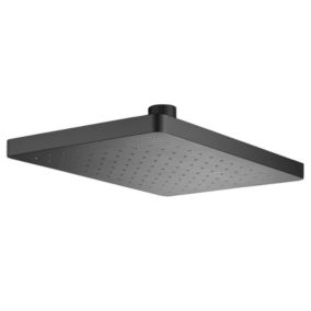 Douche de tête autonettoyante en ABS, D2517, 25 x 17 cm, couleur noir mat ou chrome Noir mat