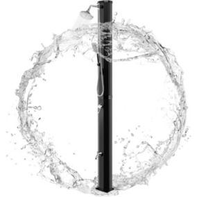 Douche Extérieur Solaire 217CM 35L Douche de Jardin Chaud Réglage de la Température avec Douchette