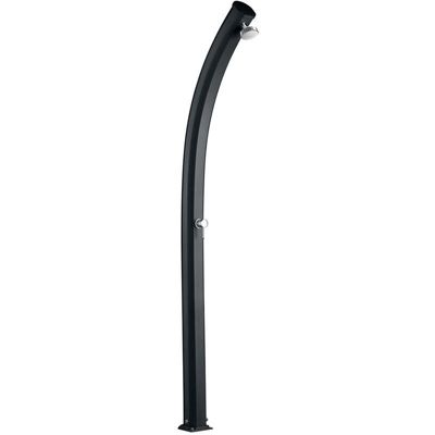 Douche noire pour monnayeur 1 tube raccordement aluminium H 226 cm