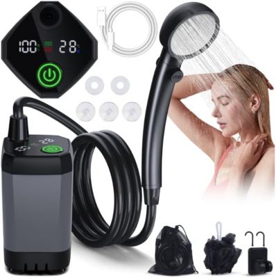 Douche portable camping 4 modes 6000mAh sans chauffage