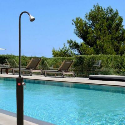 Douche Solaire 10 Litres Piscine Jardin Avec Mitigeur - Installation Exterieure Pour Piscine Et Jardin - Se Raccorde A Un Tuyau