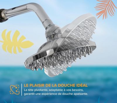 Douche Solaire De Jardin 35l 217cm Avec Pommeau De Douche Rotatif à 360° Température Réglable