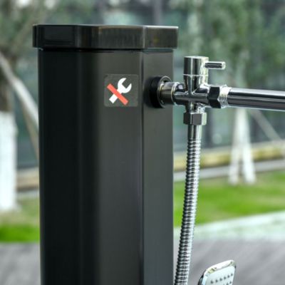 Douche solaire d'extérieur réservoir 35L pression max. 3,5 bar noir