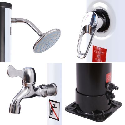 Douche solaire FIDGI noire et argent 35L - HAPPY GARDEN