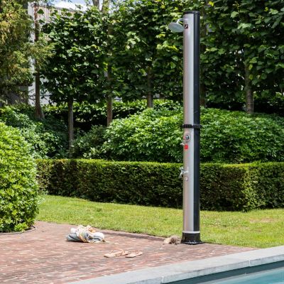 Douche solaire FIDGI noire et argent 35L - HAPPY GARDEN