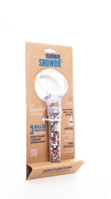 Douchette 1 jet avec billes Mineral Shower diam. 8 cm