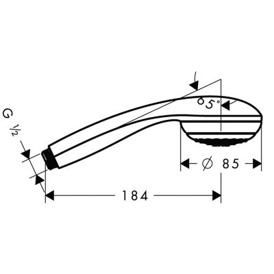 Douchette 1 jet chromée Hansgrohe Crometta 85