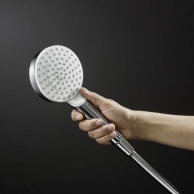 Douchette 1 jet en laiton et plastique ABS, blanc, Hansgrohe Crometta