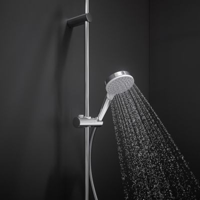 Douchette 1 jet en laiton et plastique ABS, blanc, Hansgrohe Crometta