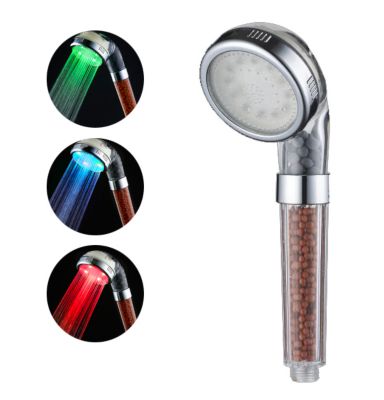 Douchette 1 jet LED, chrome, Change your life SpaShower