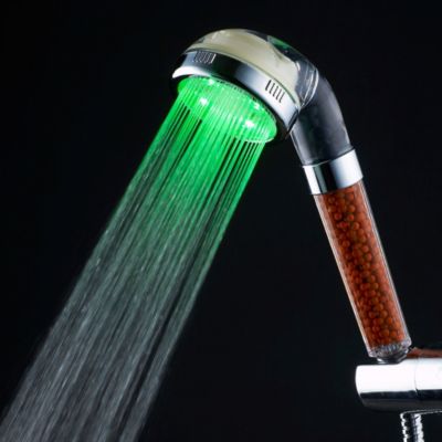 Douchette 1 jet LED, chrome, Change your life SpaShower