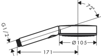 Douchette 3 jets Hansgrohe Pulsify Select noir