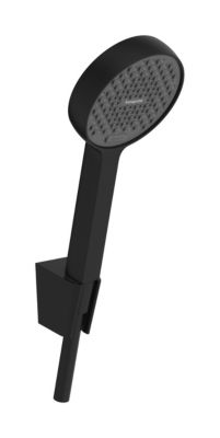 Douchette à main 2 jets avec support mural et flexible noir mat Hansgrohe Activera S