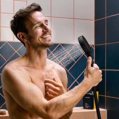 Douchette à main 2 jets noir mat Hansgrohe Activera S WaterBoost