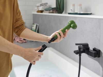 Douchette à main 2 jets verte, Hansgrohe Jocolino Crocodile