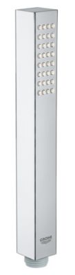 Douchette et flexible chrome carré Grohe Vitalio Joy Cube 1 jet pluie
