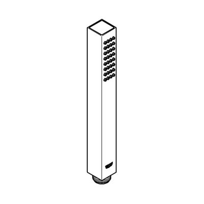 Douchette et flexible chrome carré Grohe Vitalio Joy Cube 1 jet pluie