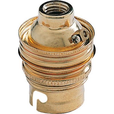 Douille B22 acier laitonné double bague - Lébénoïd