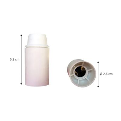 Douille culot E14 Diall chemise lisse blanche