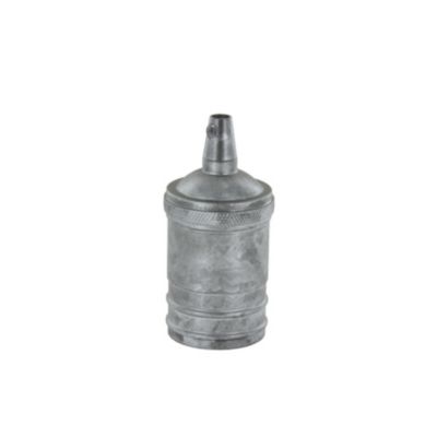 Douille E27 Chacon en aluminium effet vintage mat couleur gris