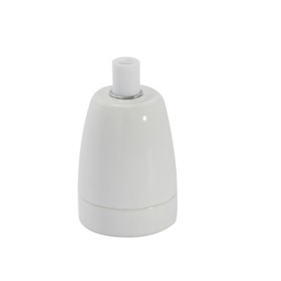 Douille E27 Droite CABLEPELADO | Support Applique Murale | Blanc 4A 250V | Installation Facile