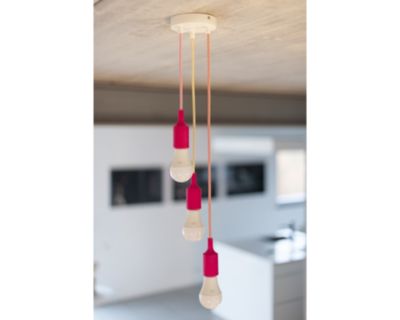 Douille E27 Chacon en silicone couleur rose
