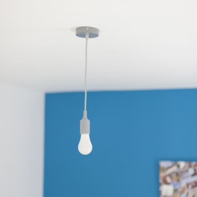 Douille E27 Chacon silicone gris clair