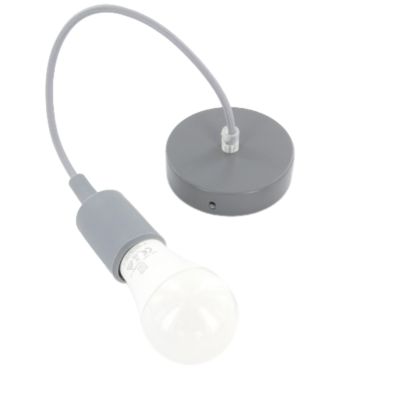 Douille E27 Chacon silicone gris clair