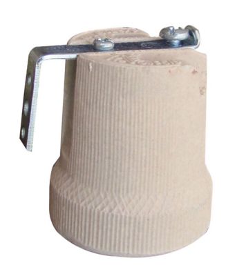 Douille E27 + équerre Tibelec porcelaine