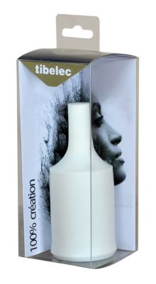 Douille E27 silicone blanc Ø40x97mm Tibelec