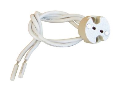 Lot De 5 Douilles Céramiques GU5.3/G4 - Blanc - 12V AC Max 25W - Pour Spots Halogènes - Neuf