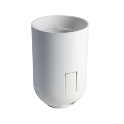 Douille lisse E27 blanche, plastique PET recyclé - Tibelec