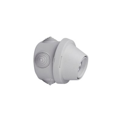 Douille Plexo - Culot E27 IP20 Classe II - gris