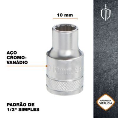 Douille simple standard Magnusson 1/2" 10 mm