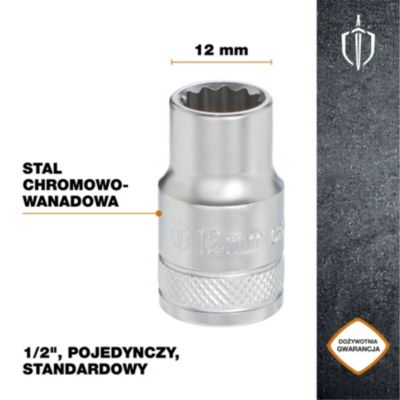 Douille simple standard Magnusson 1/2" 12 mm