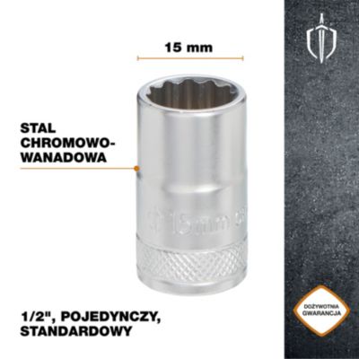 Douille simple standard Magnusson 1/2" 15 mm