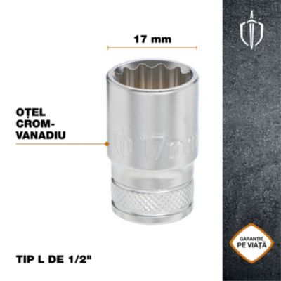 Douille simple standard Magnusson 1/2" 17 mm