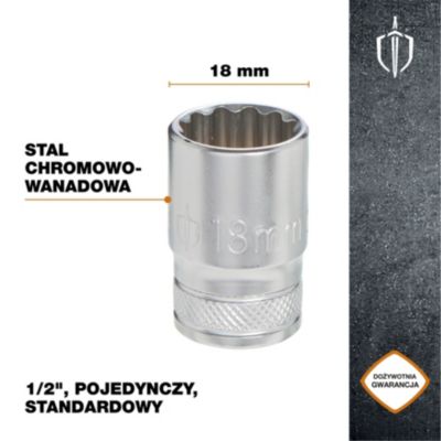 Douille simple standard Magnusson 1/2" 18 mm