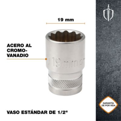 Douille simple standard Magnusson 1/2" 19 mm