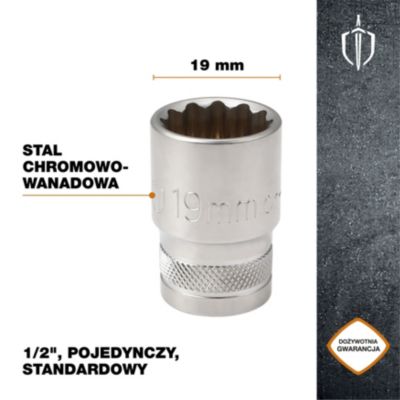 Douille simple standard Magnusson 1/2" 19 mm