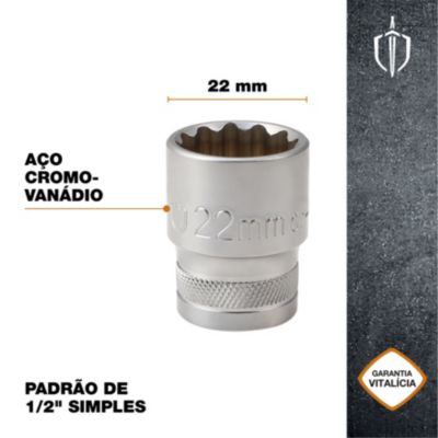 Douille simple standard Magnusson 1/2" 22 mm